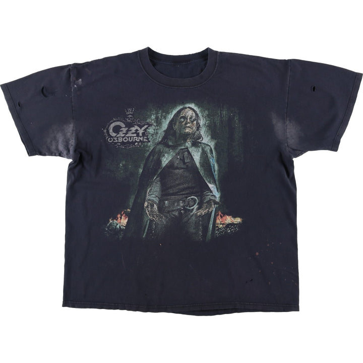 OZZY OSBOURNE Ozzy Osbourne Band T-shirt Band T Men's XL size unclear black type Vintage Second Hand