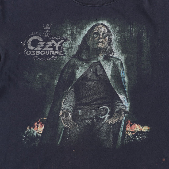 OZZY OSBOURNE Ozzy Osbourne Band T-shirt Band T Men's XL size unclear black type Vintage Second Hand