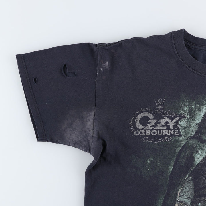 OZZY OSBOURNE Ozzy Osbourne Band T-shirt Band T Men's XL size unclear black type Vintage Second Hand