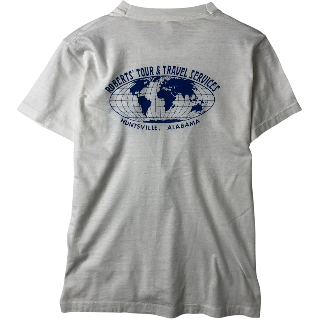 ~90'S Vintage Printed T-shirt, Men's S size unclear white type Vintage Second Hand