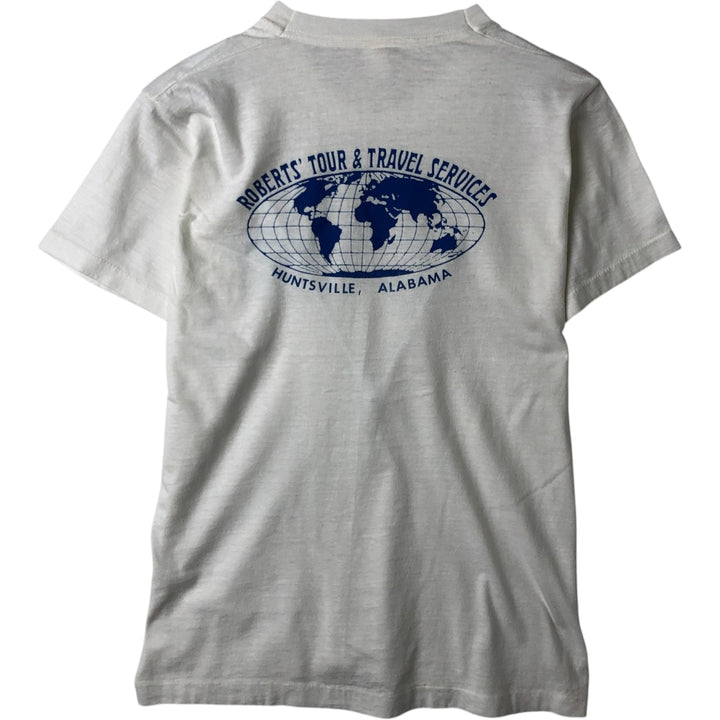 ~90'S Vintage Printed T-shirt, Men's S size unclear white type Vintage Second Hand