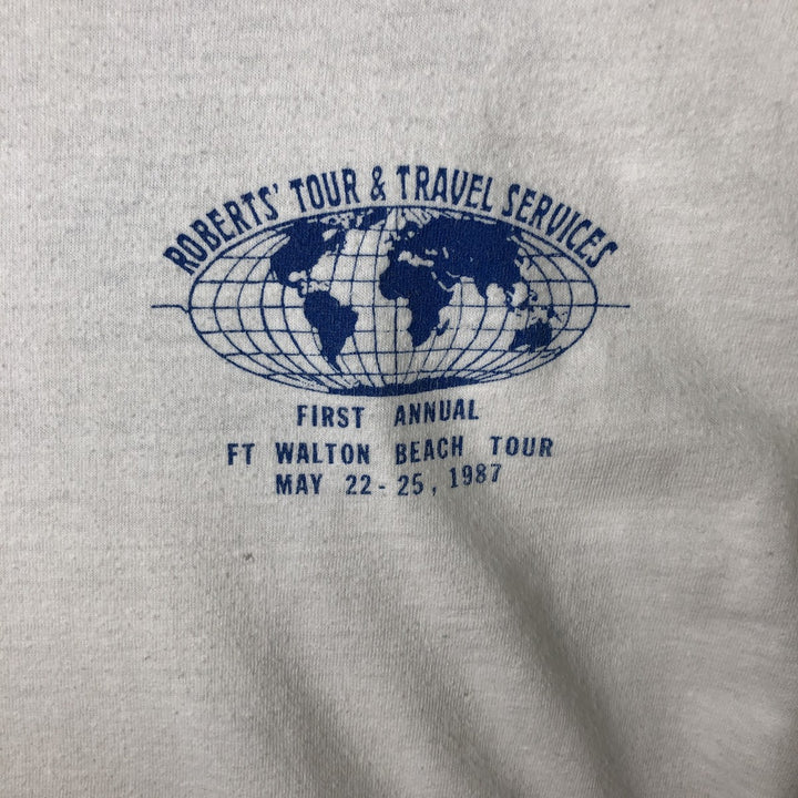 ~90'S Vintage Printed T-shirt, Men's S size unclear white type Vintage Second Hand