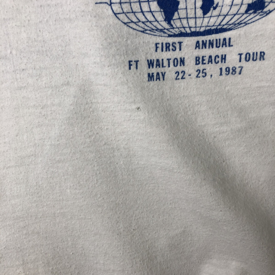 ~90'S Vintage Printed T-shirt, Men's S size unclear white type Vintage Second Hand