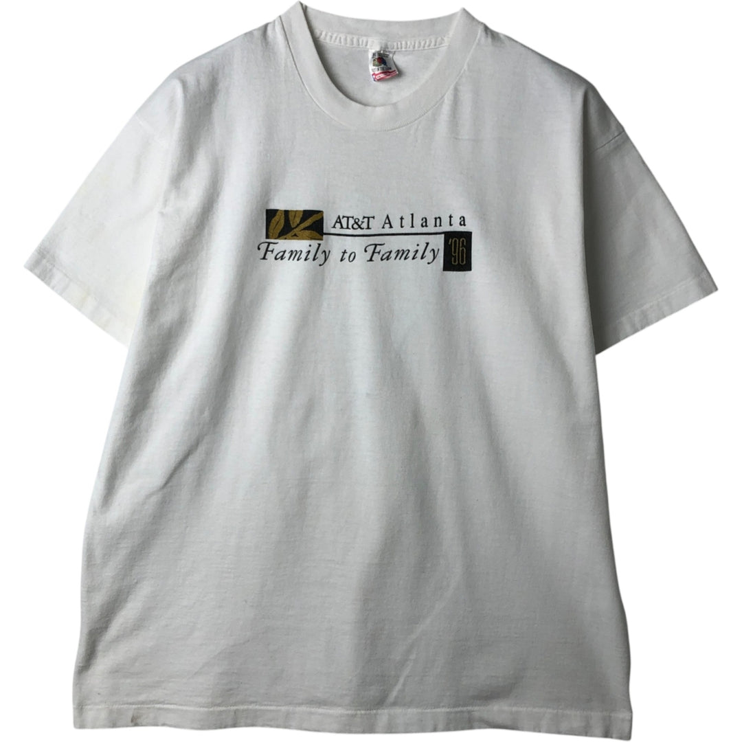 90'S Fruit of the Loom printed T-shirt, made in the USA, men's XL size, vintage cotton white type Vintage Second Hand