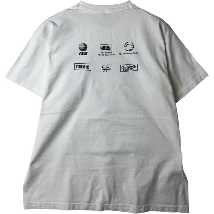 90'S Fruit of the Loom printed T-shirt, made in the USA, men's XL size, vintage cotton white type Vintage Second Hand