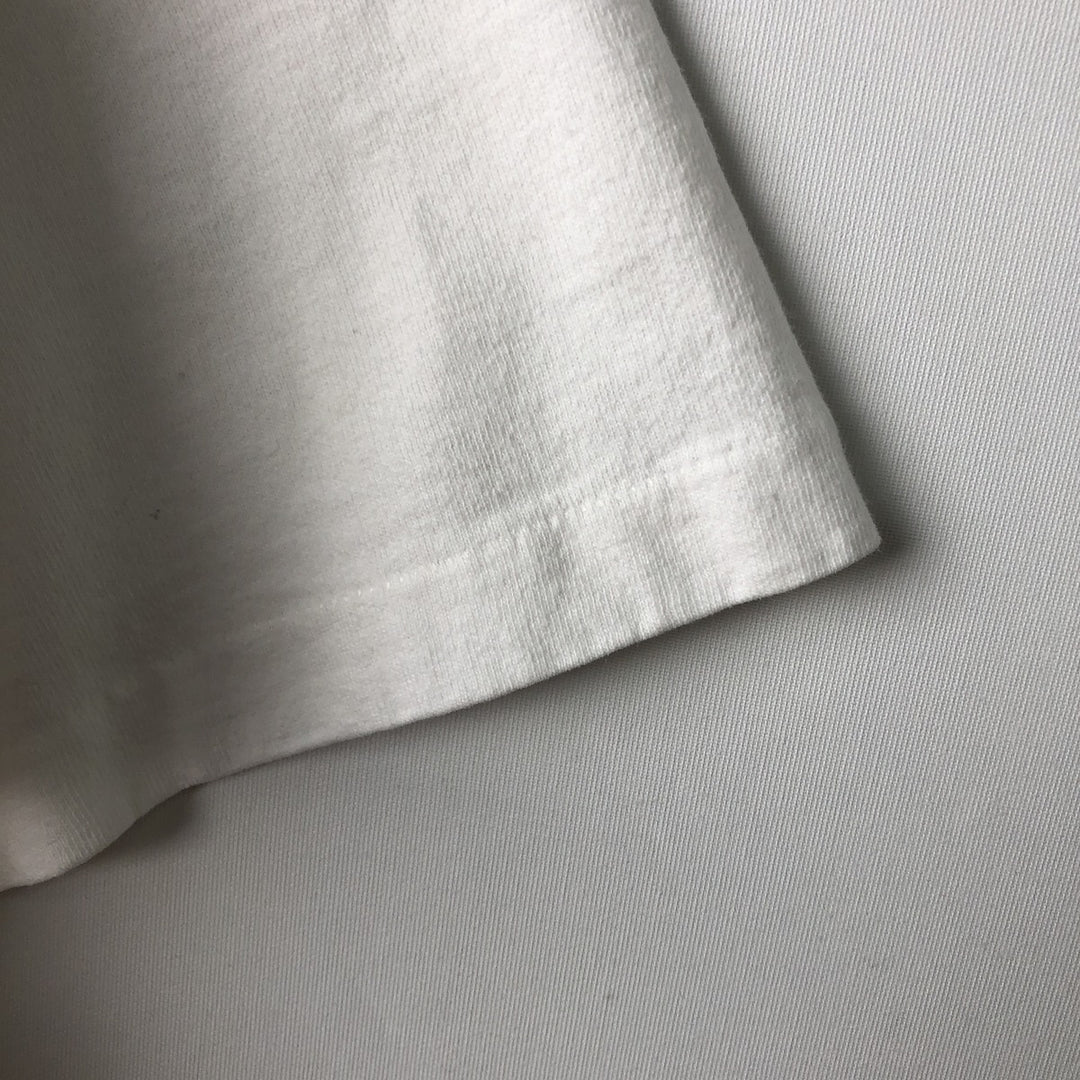 90'S Fruit of the Loom printed T-shirt, made in the USA, men's XL size, vintage cotton white type Vintage Second Hand