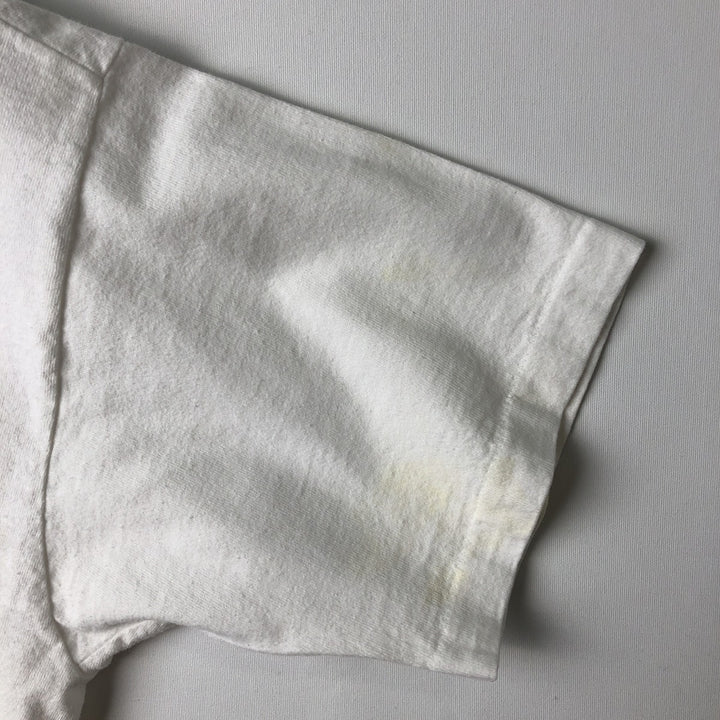 90'S Fruit of the Loom printed T-shirt, made in the USA, men's XL size, vintage cotton white type Vintage Second Hand