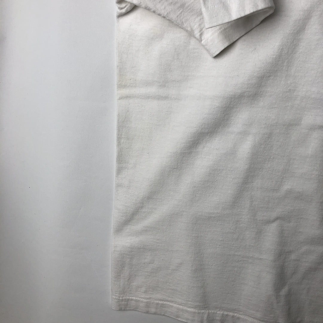 90'S Fruit of the Loom printed T-shirt, made in the USA, men's XL size, vintage cotton white type Vintage Second Hand