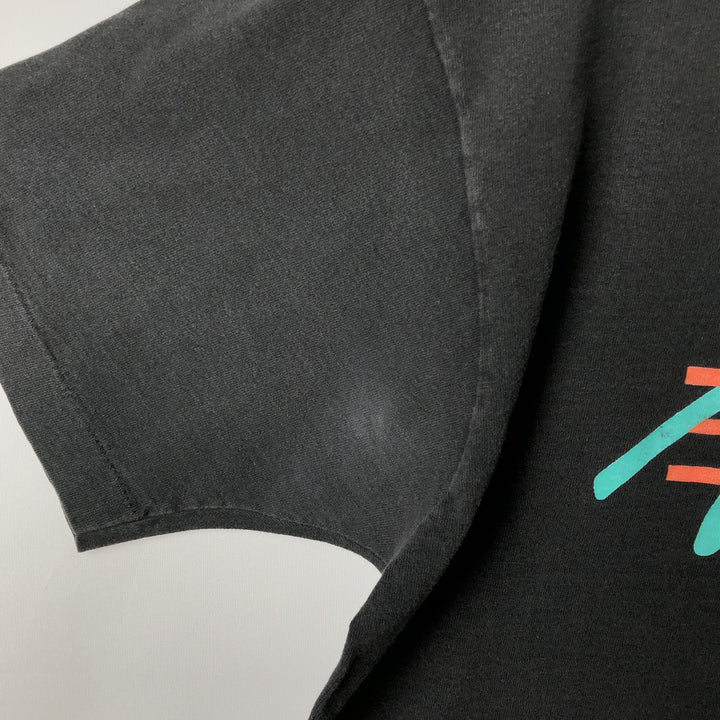 90'S Fruit of the Loom printed T-shirt, made in the USA, men's XL size, vintage cotton black type Vintage Second Hand