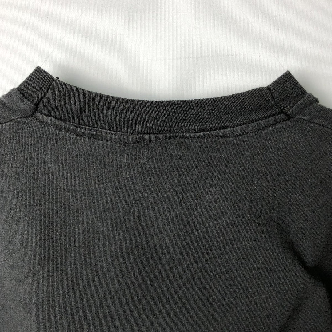 90'S Fruit of the Loom printed T-shirt, made in the USA, men's XL size, vintage cotton black type Vintage Second Hand