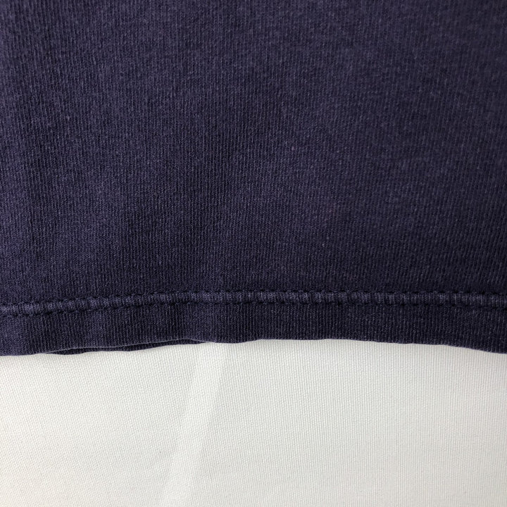 90'S Mossimo sports print t-shirt, made in USA, men's size S equivalent, vintage. cotton navy blue type Vintage Second Hand