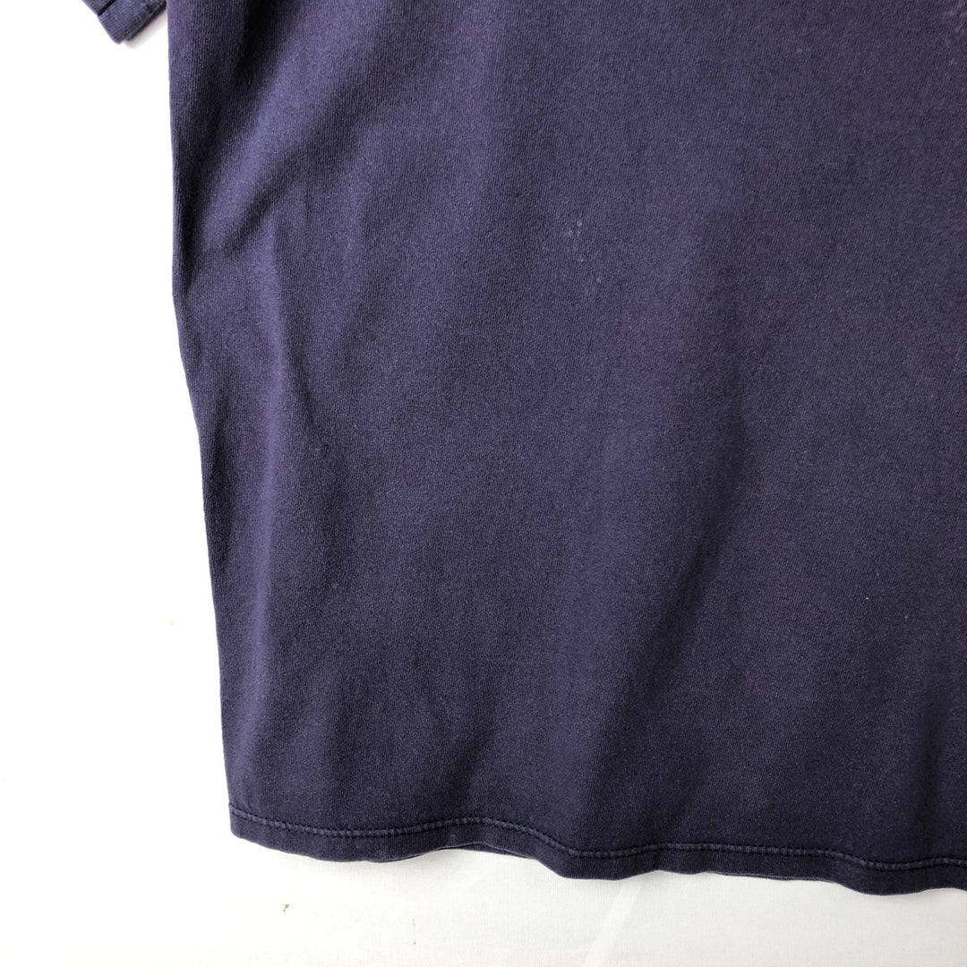 90'S Mossimo sports print t-shirt, made in USA, men's size S equivalent, vintage. cotton navy blue type Vintage Second Hand