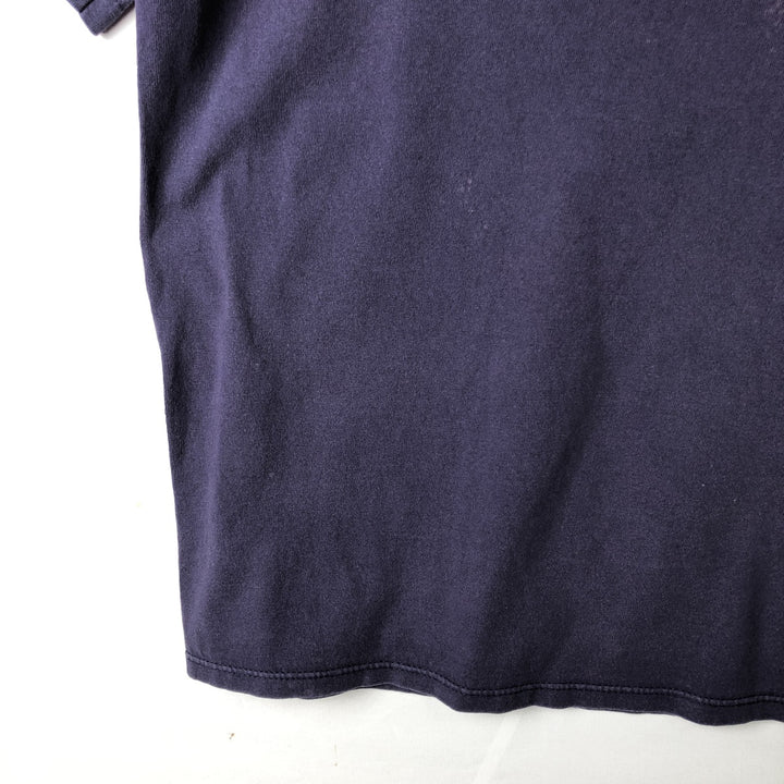 90'S Mossimo sports print t-shirt, made in USA, men's size S equivalent, vintage. cotton navy blue type Vintage Second Hand