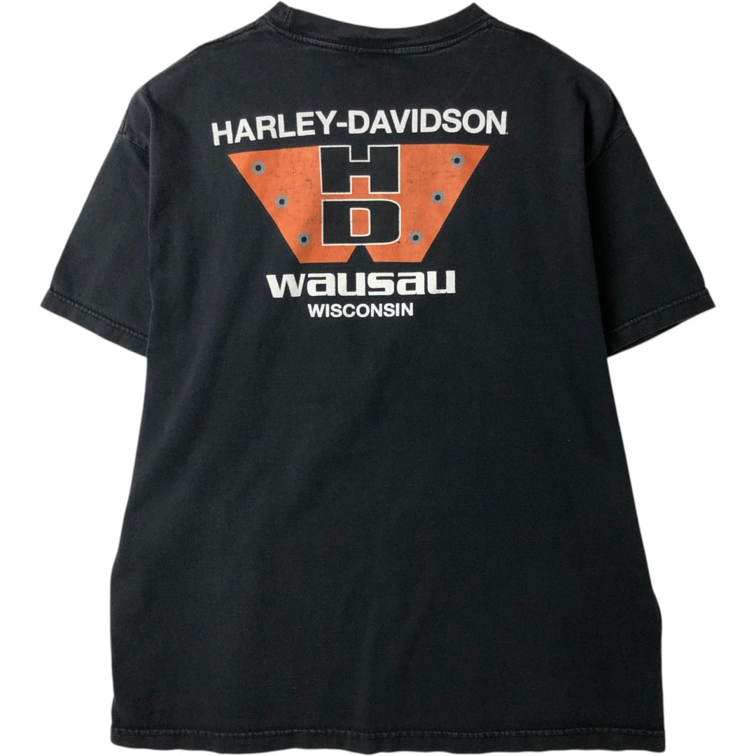 Harley-Davidson Motorcycle Bike T-shirt, Men's XL size cotton black type Vintage Second Hand