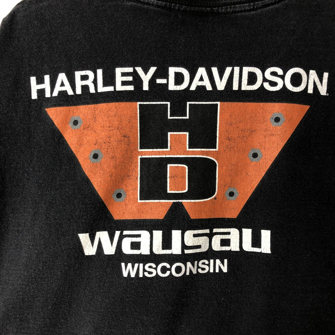 Harley-Davidson Motorcycle Bike T-shirt, Men's XL size cotton black type Vintage Second Hand