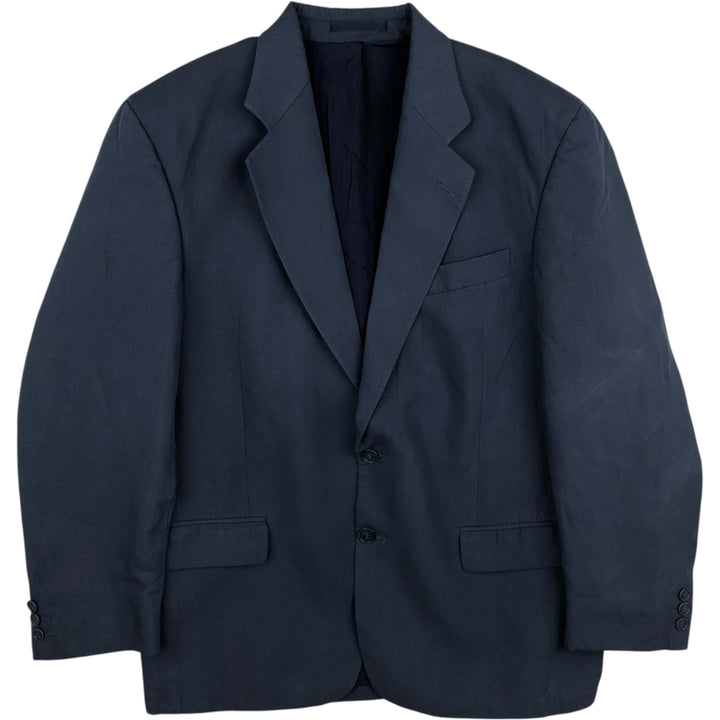 Pierre Cardin linen tailored jacket, men's size XL (approx.) linen navy blue type Vintage Second Hand