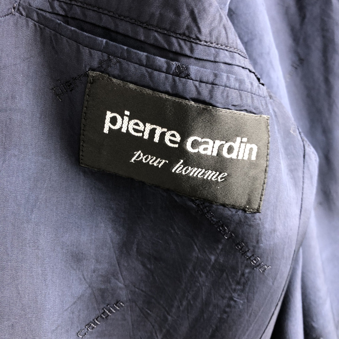 Pierre Cardin linen tailored jacket, men's size XL (approx.) linen navy blue type Vintage Second Hand