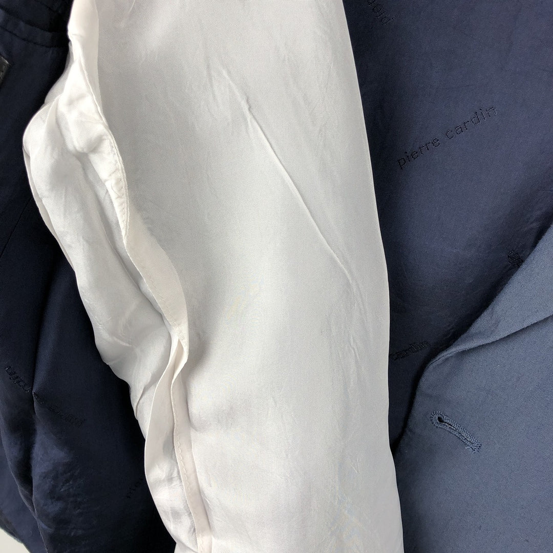 Pierre Cardin linen tailored jacket, men's size XL (approx.) linen navy blue type Vintage Second Hand