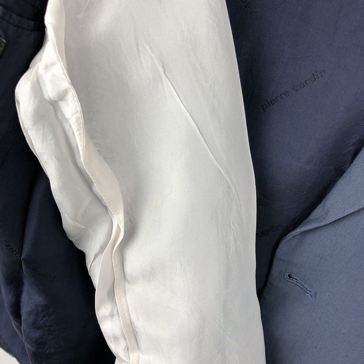 Pierre Cardin linen tailored jacket, men's size XL (approx.) linen navy blue type Vintage Second Hand