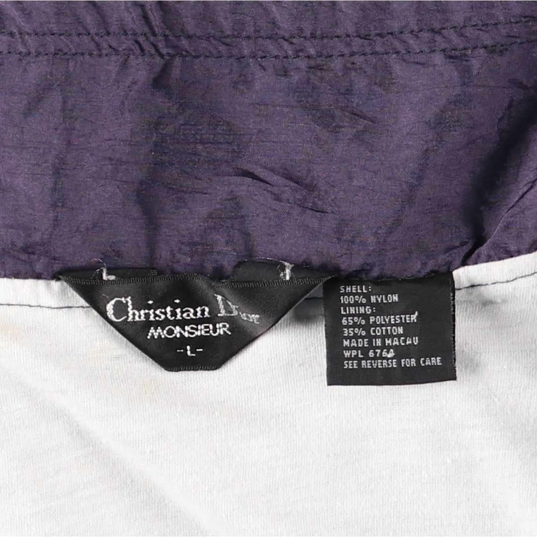 Christian Dior MONSIEUR Nylon Jacket, Men's Size L (approx.) Nylon green type Vintage Second Hand
