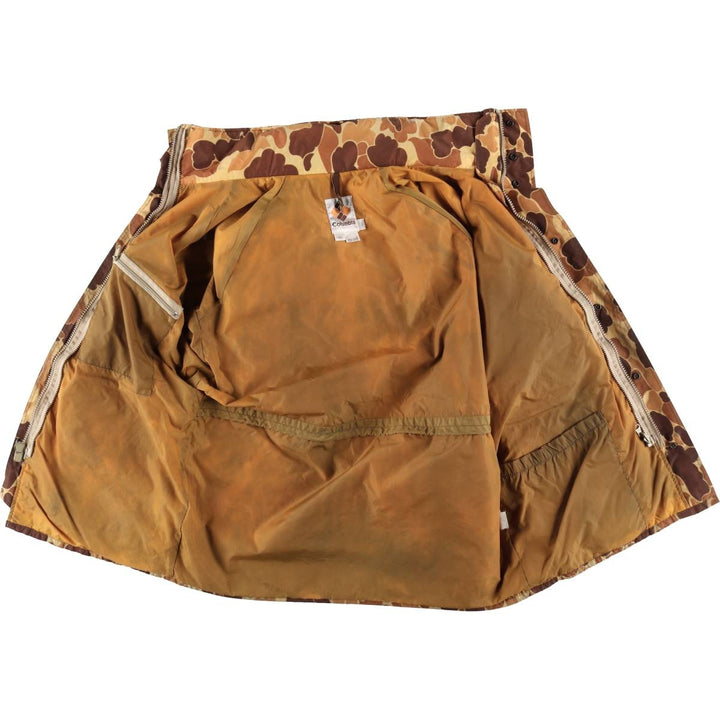 1970'S Columbia Yellowstone Tag Duck Hunter Camo Mountain Jacket Shell Jacket Men's Size L (approx.) unclear brown type Vintage Second Hand