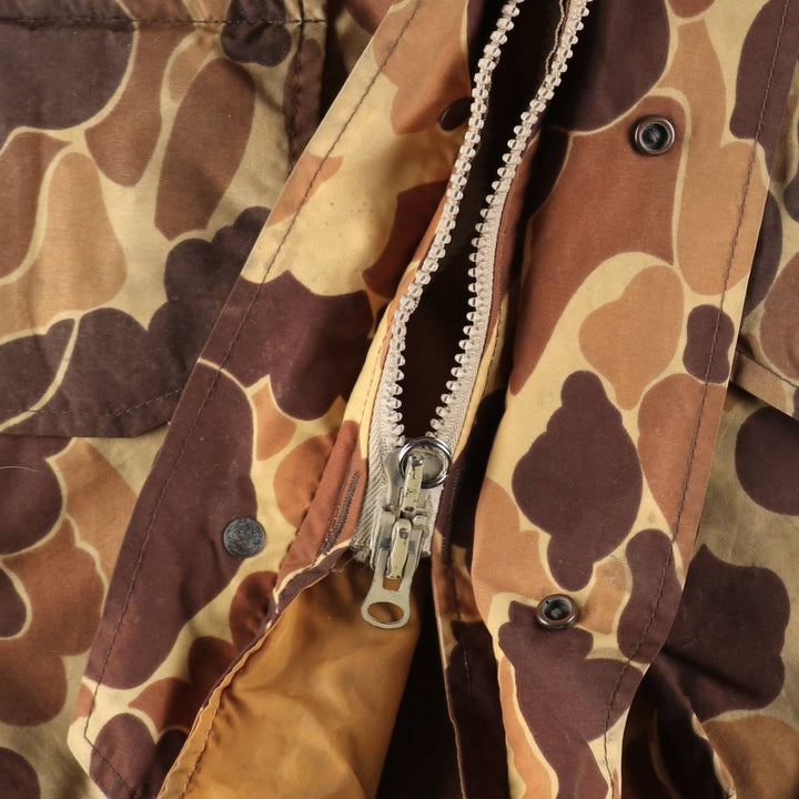 1970'S Columbia Yellowstone Tag Duck Hunter Camo Mountain Jacket Shell Jacket Men's Size L (approx.) unclear brown type Vintage Second Hand
