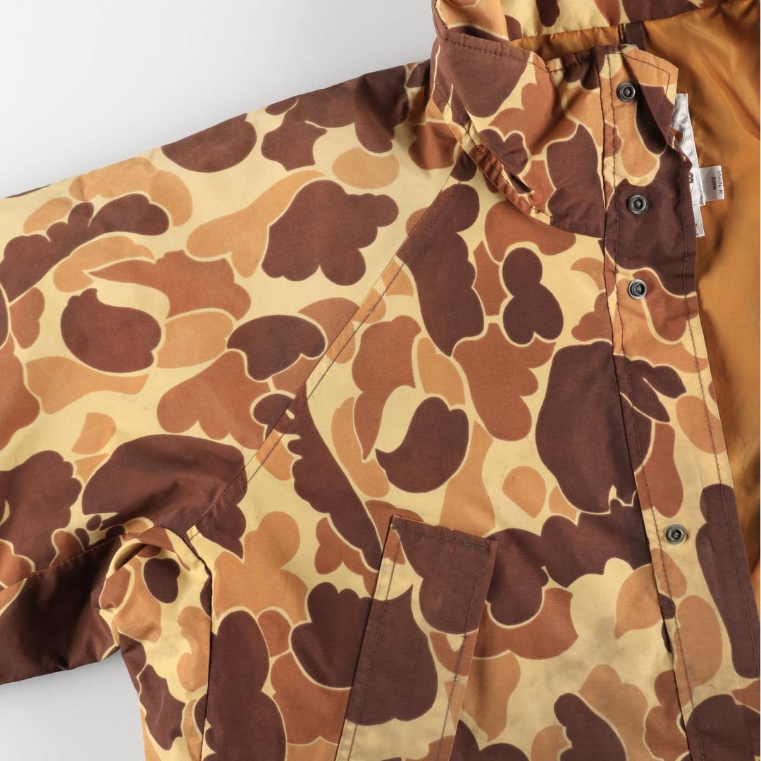 1970'S Columbia Yellowstone Tag Duck Hunter Camo Mountain Jacket Shell Jacket Men's Size L (approx.) unclear brown type Vintage Second Hand