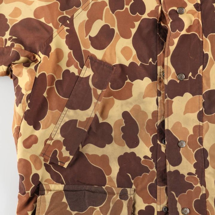 1970'S Columbia Yellowstone Tag Duck Hunter Camo Mountain Jacket Shell Jacket Men's Size L (approx.) unclear brown type Vintage Second Hand