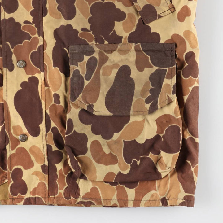 1970'S Columbia Yellowstone Tag Duck Hunter Camo Mountain Jacket Shell Jacket Men's Size L (approx.) unclear brown type Vintage Second Hand