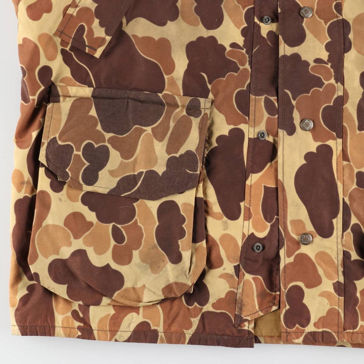 1970'S Columbia Yellowstone Tag Duck Hunter Camo Mountain Jacket Shell Jacket Men's Size L (approx.) unclear brown type Vintage Second Hand
