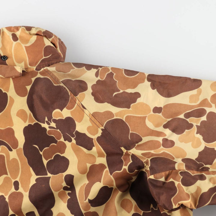 1970'S Columbia Yellowstone Tag Duck Hunter Camo Mountain Jacket Shell Jacket Men's Size L (approx.) unclear brown type Vintage Second Hand