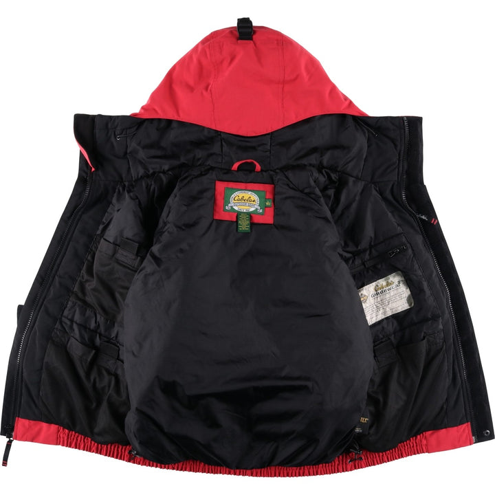 90'S Cabelas padded parka puffer jacket, men's size L equivalent, vintage. Nylon red type Vintage Second Hand