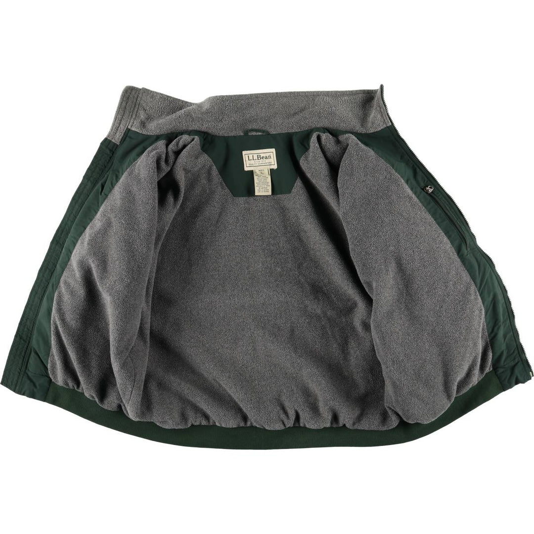 90s-00'S LLBean windbreaker, men's size L (approx.) Nylon dark green Vintage Second Hand