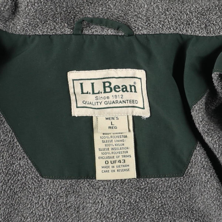 90s-00'S LLBean windbreaker, men's size L (approx.) Nylon dark green Vintage Second Hand