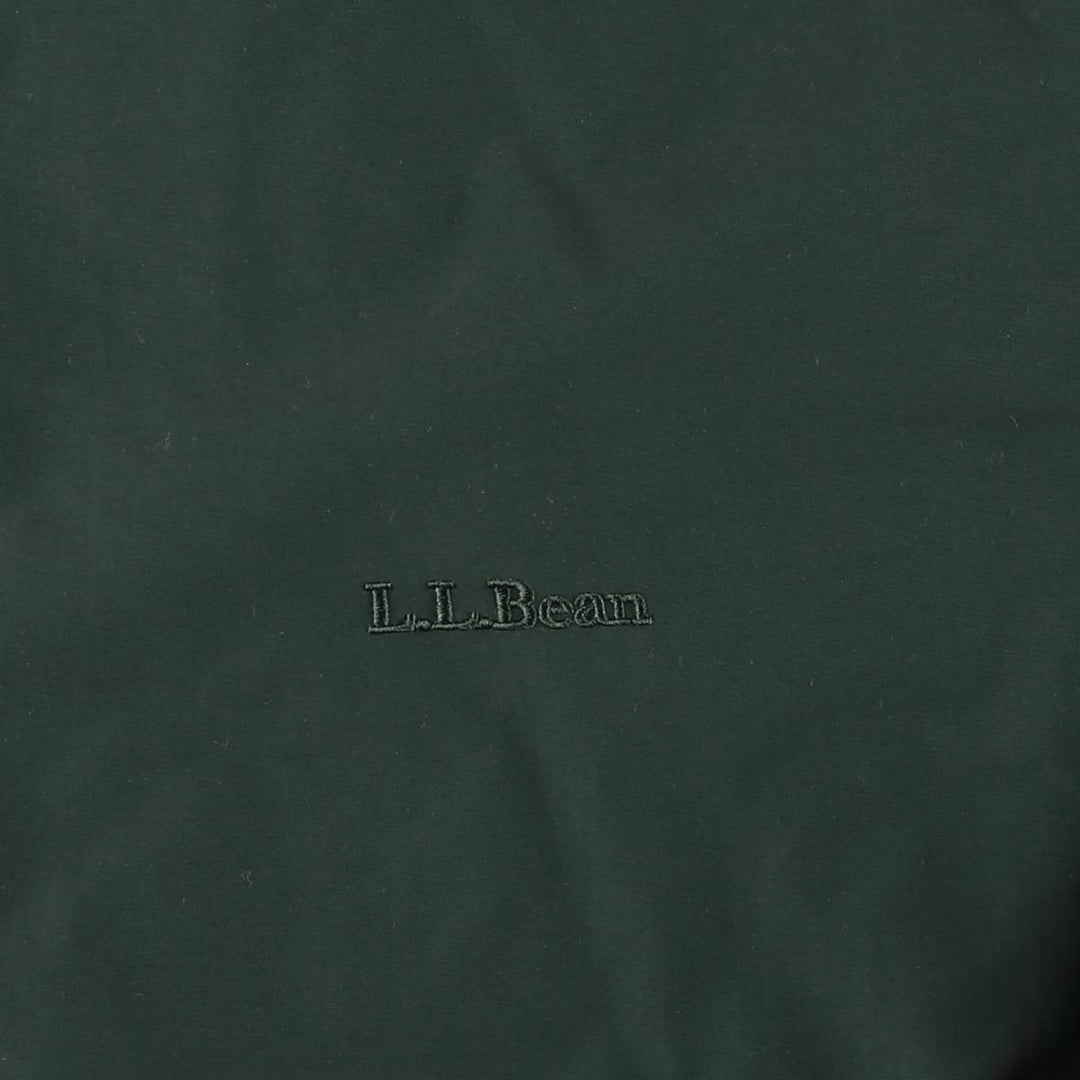 90s-00'S LLBean windbreaker, men's size L (approx.) Nylon dark green Vintage Second Hand