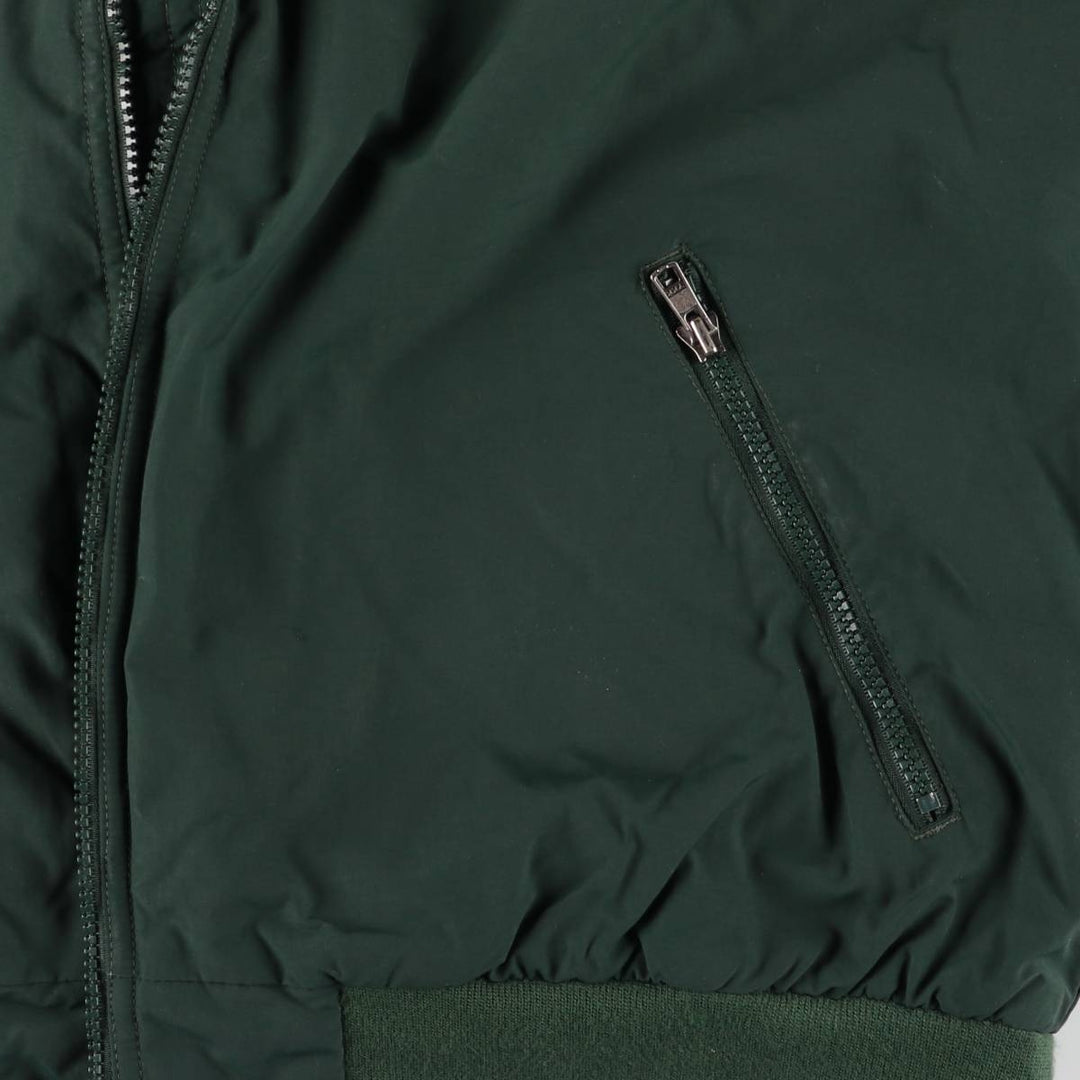 90s-00'S LLBean windbreaker, men's size L (approx.) Nylon dark green Vintage Second Hand