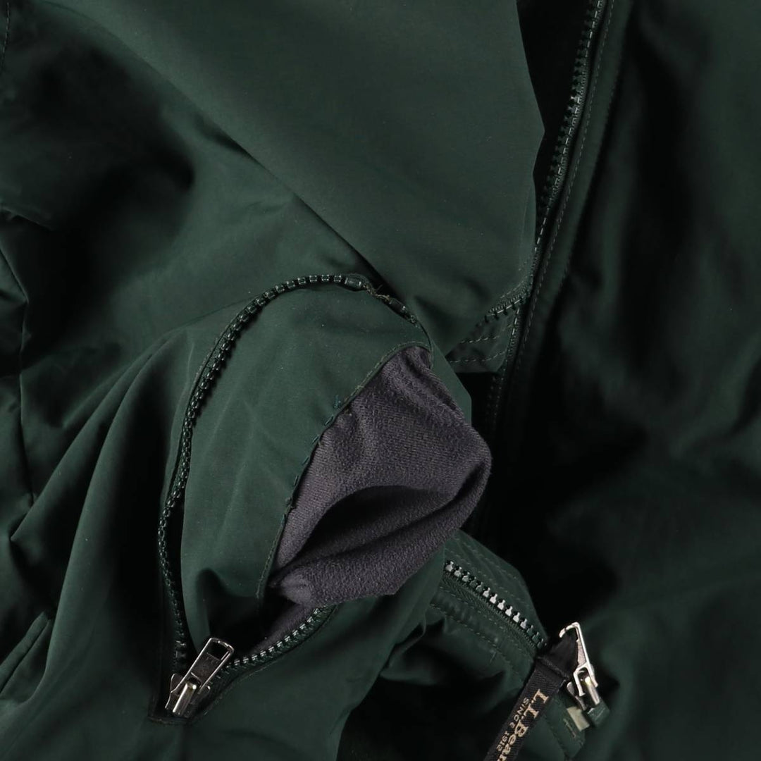 90s-00'S LLBean windbreaker, men's size L (approx.) Nylon dark green Vintage Second Hand