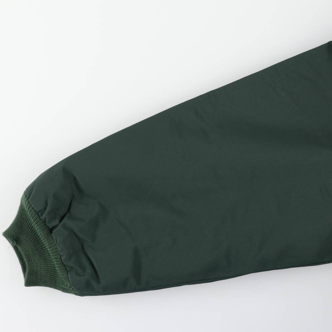 90s-00'S LLBean windbreaker, men's size L (approx.) Nylon dark green Vintage Second Hand