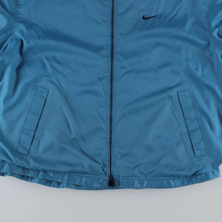 90s-00'S Nike Nylon Hoodie, Men's Size L (approx.) Nylon Blue type light blue Vintage Second Hand