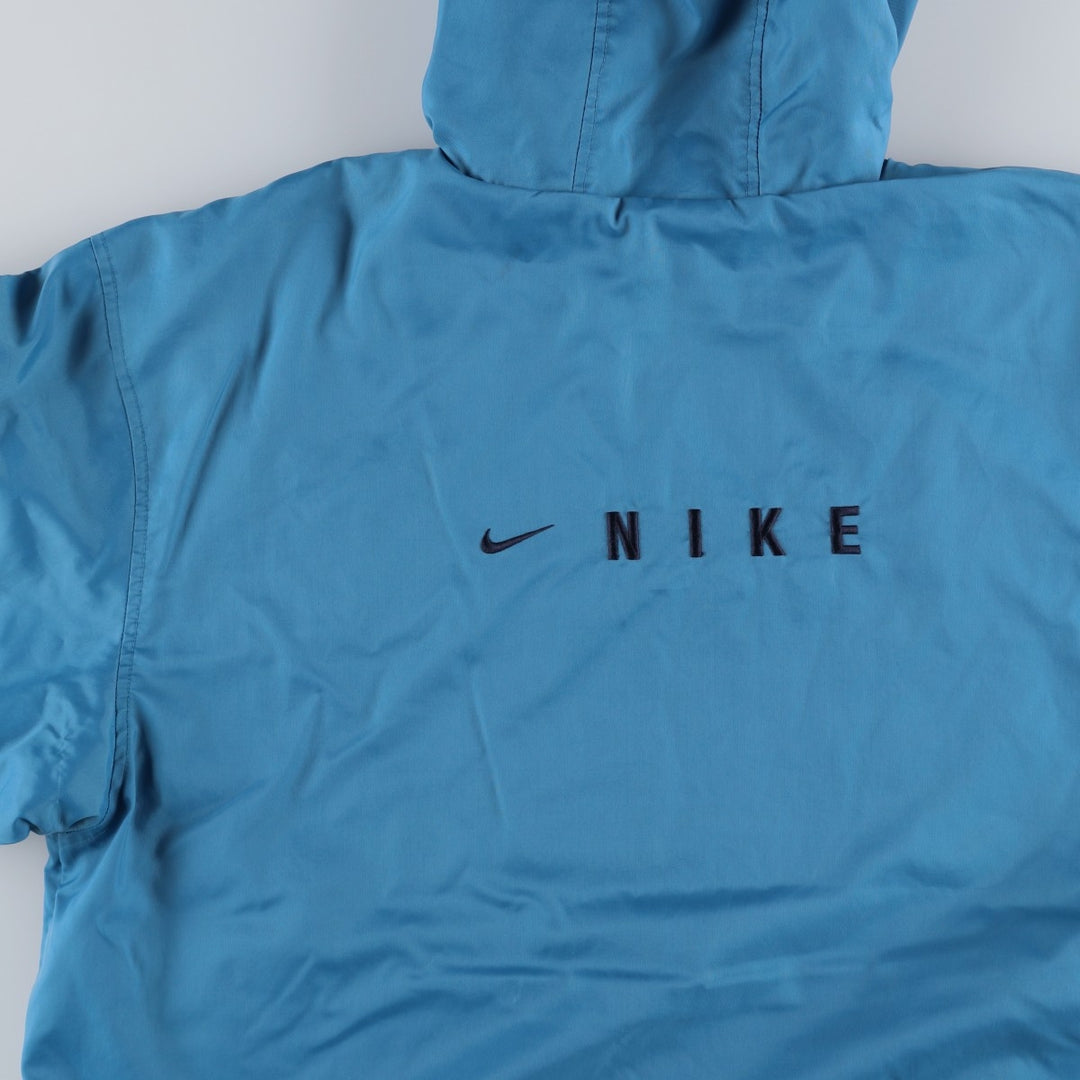 90s-00'S Nike Nylon Hoodie, Men's Size L (approx.) Nylon Blue type light blue Vintage Second Hand