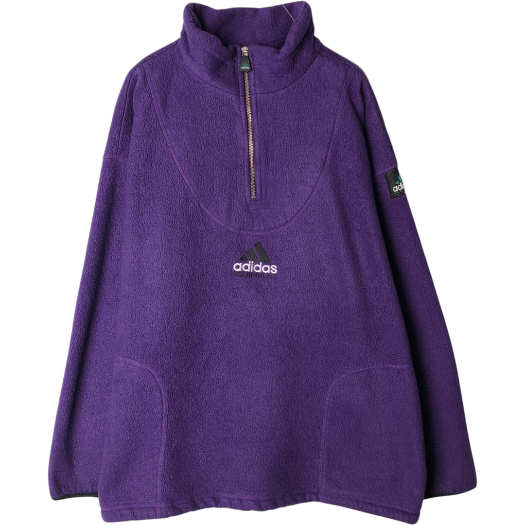 Adidas EQUIPMENT Half-Zip Fleece Pullover, Men's Size XL (approx.) polyester purple type Vintage Second Hand