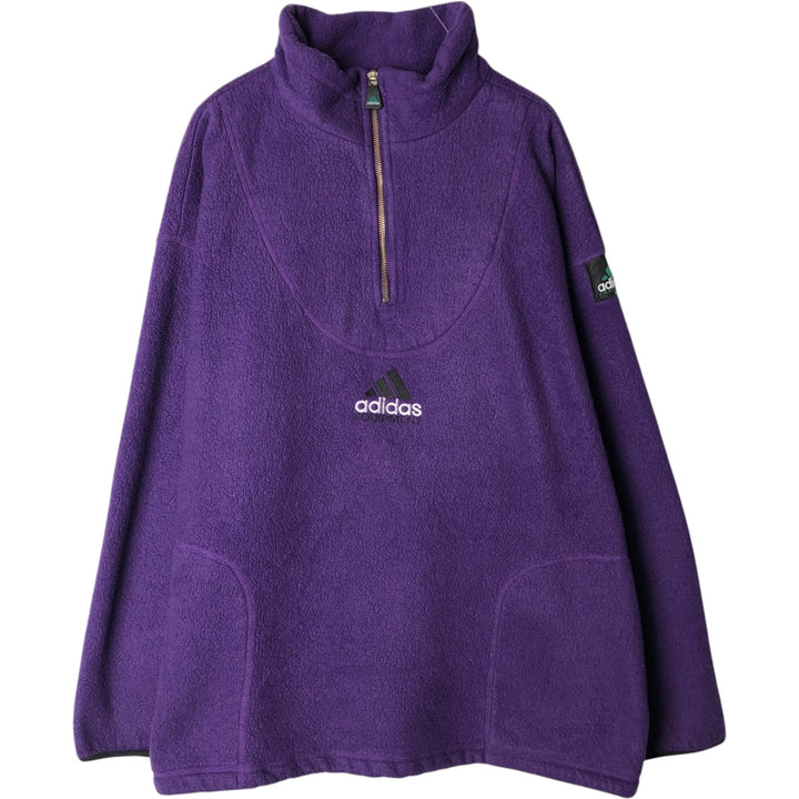 Adidas EQUIPMENT Half-Zip Fleece Pullover, Men's Size XL (approx.) polyester purple type Vintage Second Hand