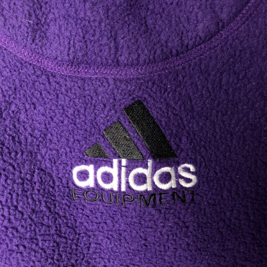 Adidas EQUIPMENT Half-Zip Fleece Pullover, Men's Size XL (approx.) polyester purple type Vintage Second Hand