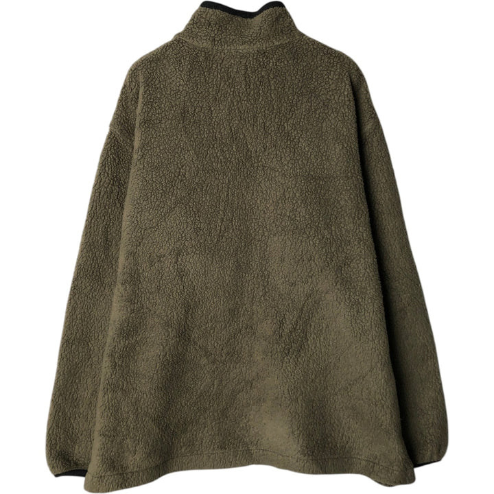 Vintage LLBean half-zip fleece pullover from the 1990s, men's size XL. polyester green type Vintage Second Hand