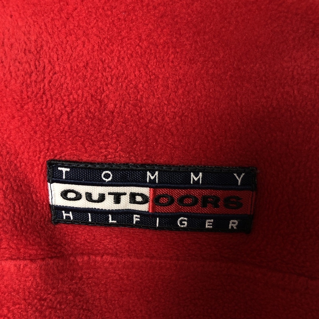 1990'S Tommy Hilfiger Half-Zip Fleece Pullover, Men's Size M (approx.) polyester red type Vintage Second Hand