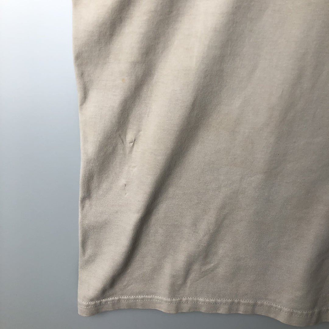 00'S Harley-Davidson Motorcycle Bike T-shirt Men's L size unclear Beige type Vintage Second Hand