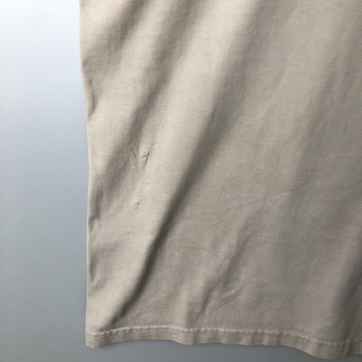 00'S Harley-Davidson Motorcycle Bike T-shirt Men's L size unclear Beige type Vintage Second Hand
