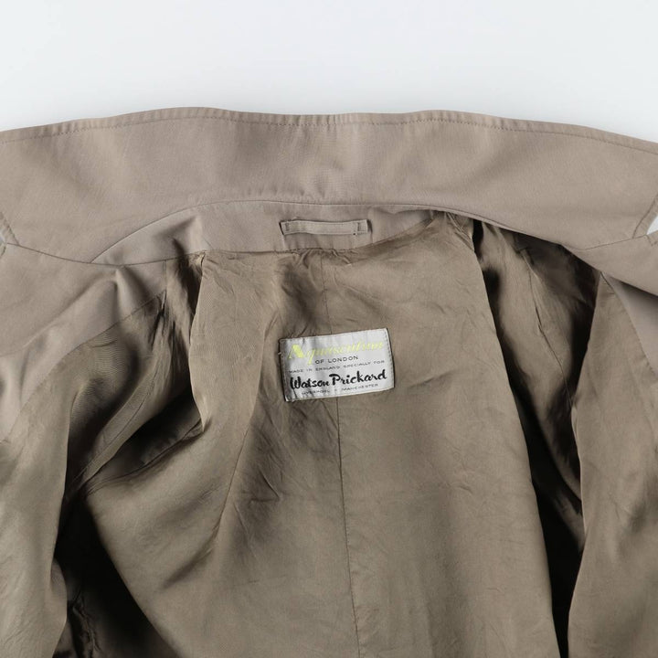 Aquascutum AQUA5 Balmacaan Coat, Made in England, Men's Size L polyester Beige type Vintage Second Hand