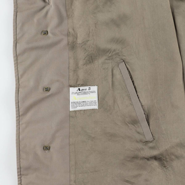 Aquascutum AQUA5 Balmacaan Coat, Made in England, Men's Size L polyester Beige type Vintage Second Hand