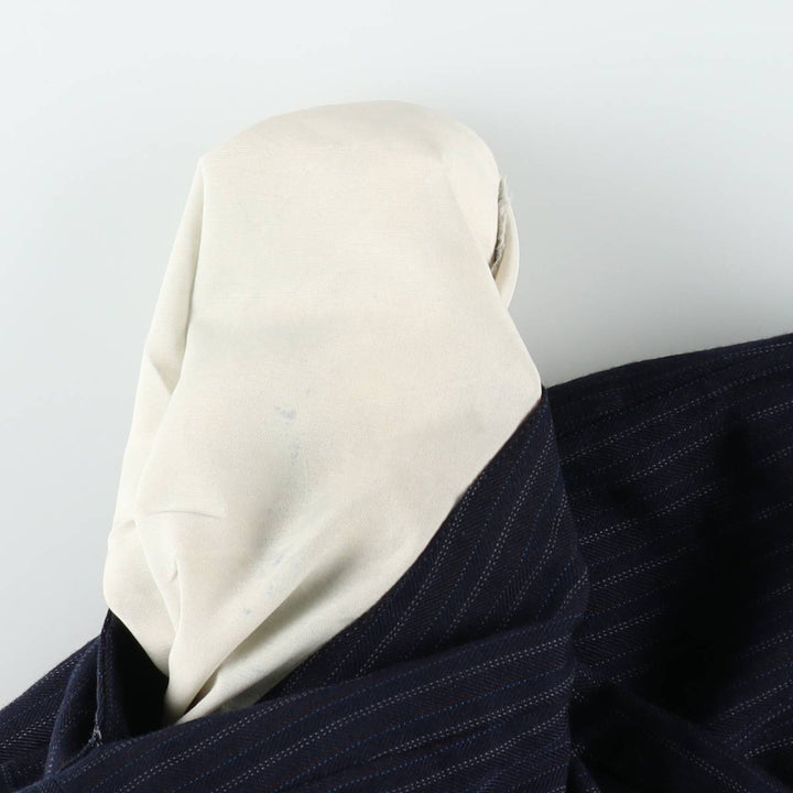 ~90'S Striped Pattern Slacks Pants Men's W32 (approx.) Vintage unclear navy blue type Vintage Second Hand